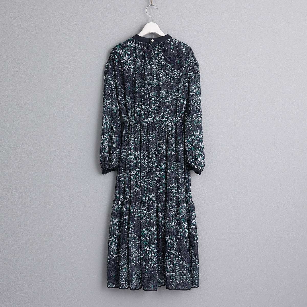 Fly me to the moon 星星雪紡洋裝（綠）