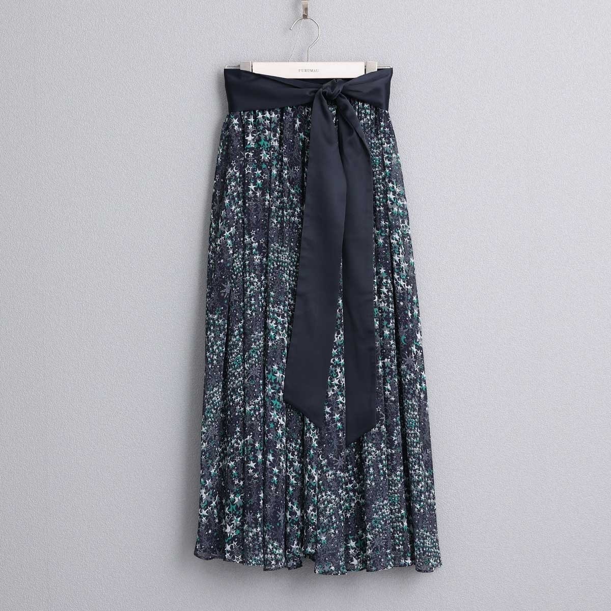 Fly me to the moon 雪紡星星裙（綠）