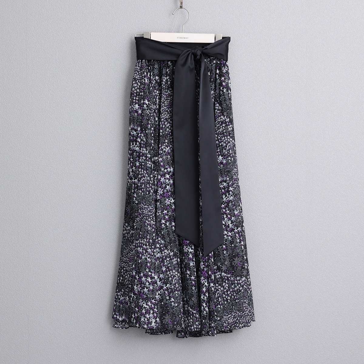 Fly me to the moon 雪紡星星裙（紫）