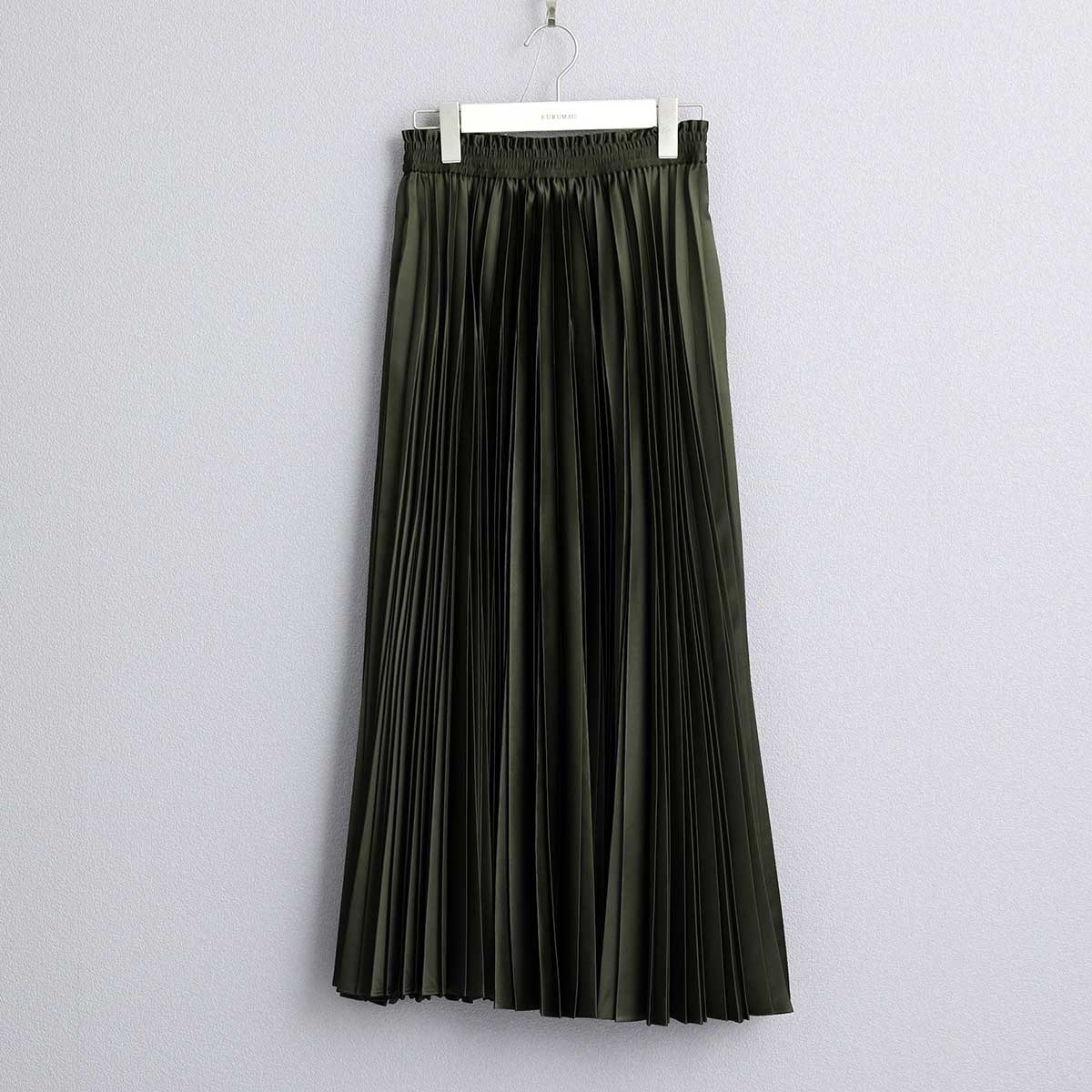 緞面設計款百褶裙（綠）