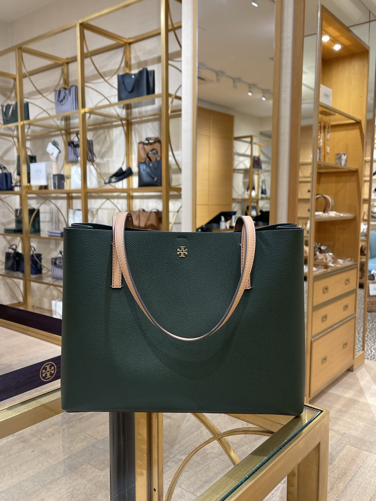 Tory Burch York Jitney Green NWT TORY BURCH BLAKE TOTE IN JITNEY