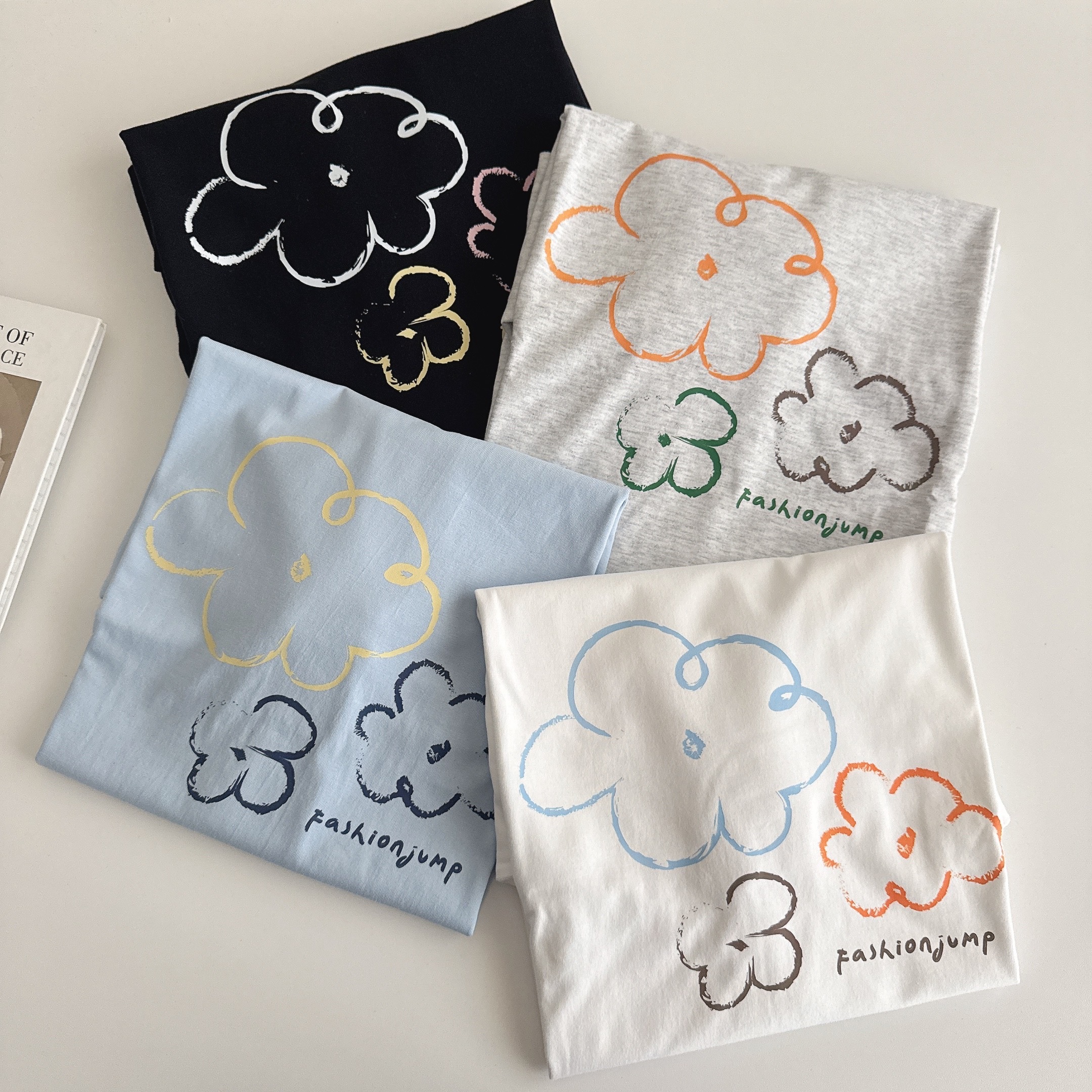 （現貨）FASHIONJUMP Image Heavy Tee  /  雲朵花花 塗鴉 短Tee