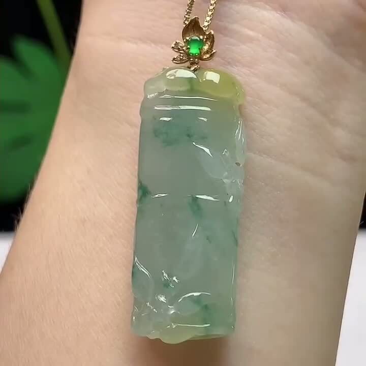 910310 翡翠飄花竹節