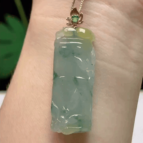 910310 翡翠飄花竹節