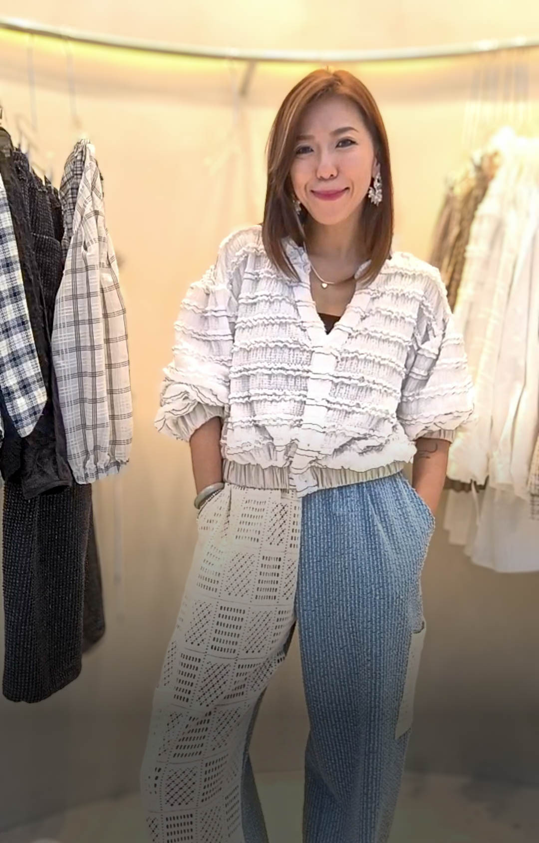 🥰K8122  ▶️木耳 V領外套 👉B:148cm L:51cm