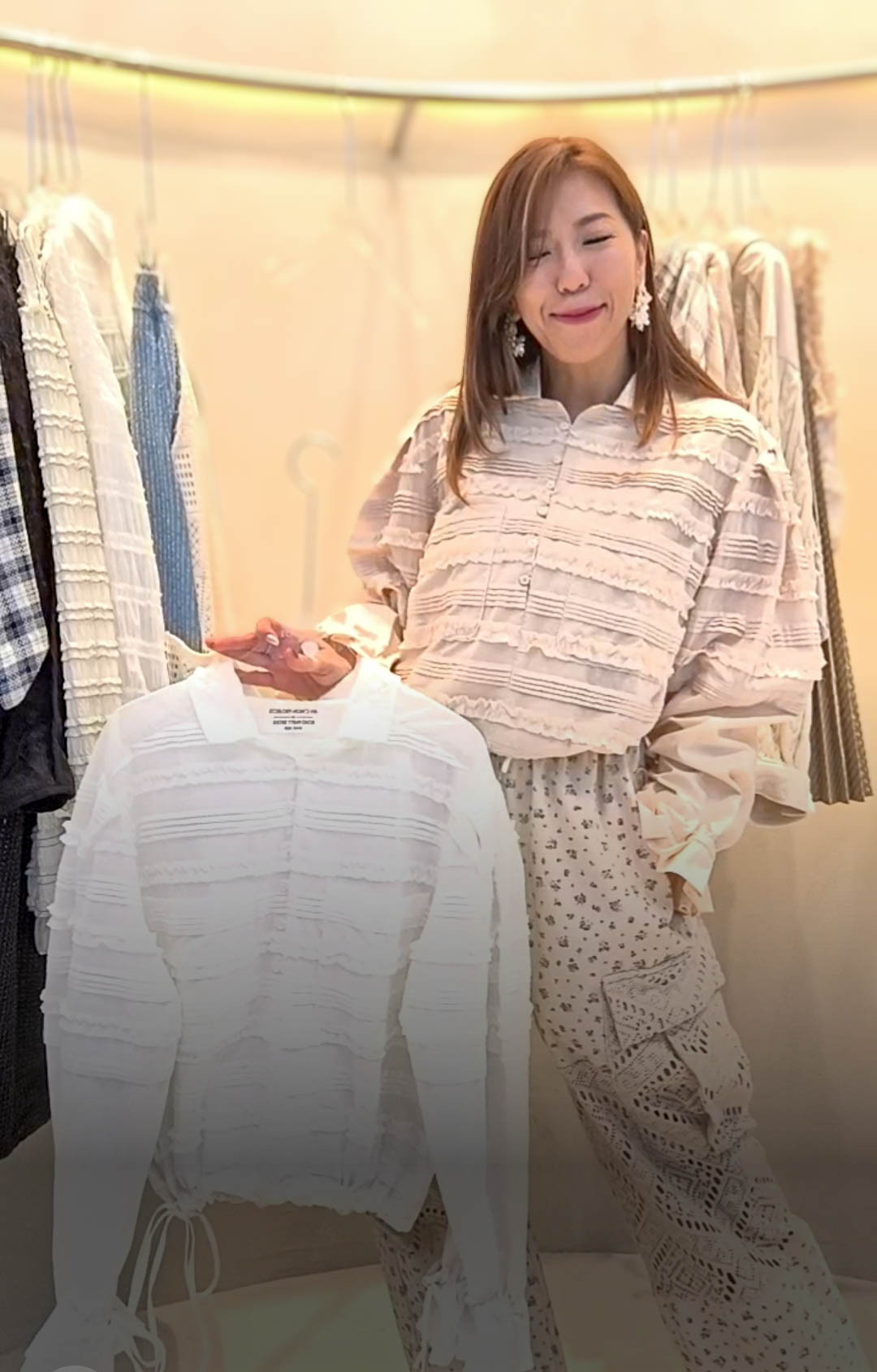 🥰K8126  ▶️木耳+橫條 長袖上衣 👉B:106cm L:52cm