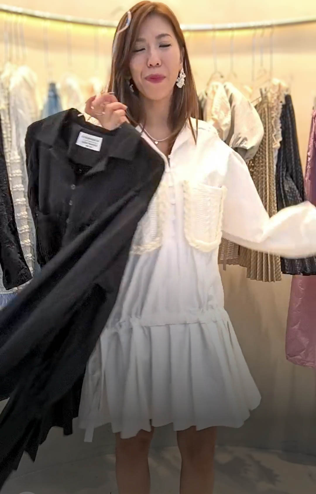 🥰K8130  ▶️長版 抽繩長袖上衣 👉B:120cm W:126cm H:cm L:90cm
