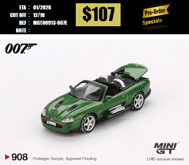 PO-$107 * MINI GT * 1:64 Jaguar XKR "Die Another Day"/ English Blister Packaging [OD29/09]