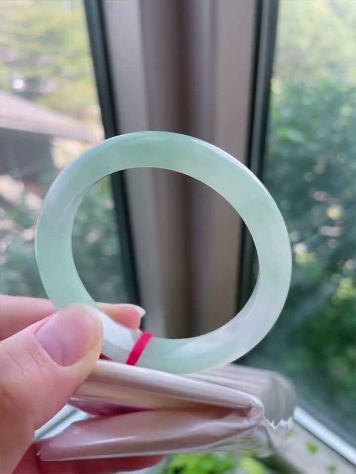 底色翡翠正圈手鐲,天然翡翠A玉, 緬甸玉, Jade, Jadeite