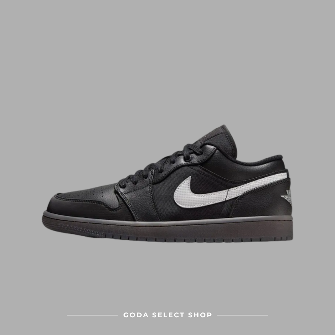 Nike Air Jordan 1 Low Dark Gum 深黑反光白 黑魂 休閒鞋 男款 HV5968-001