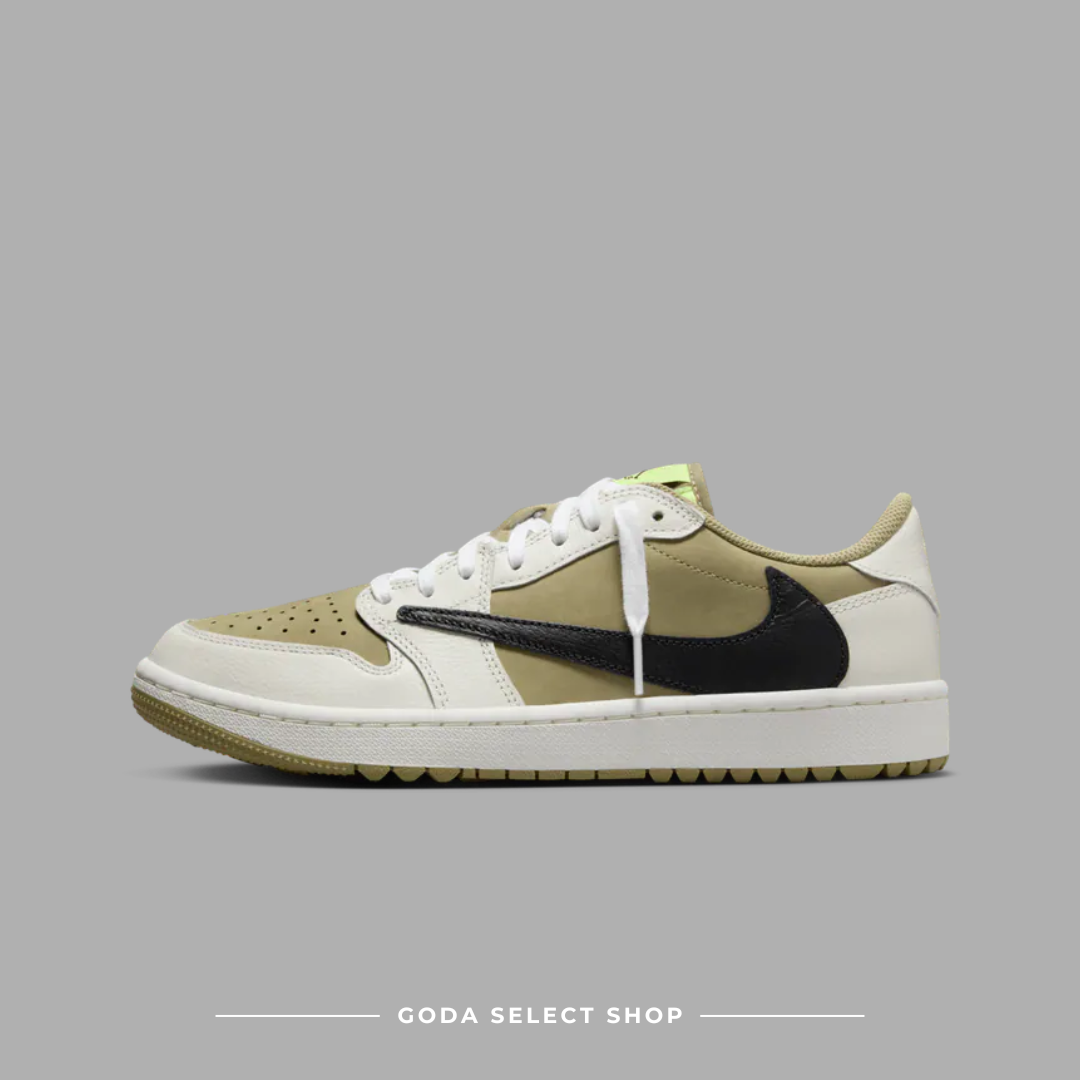 Travis Scott x Nike Air Jordan 1 Low Golf "Neutral Olive" 倒鉤6.0 橄欖色 高爾夫球鞋 FZ3124-200