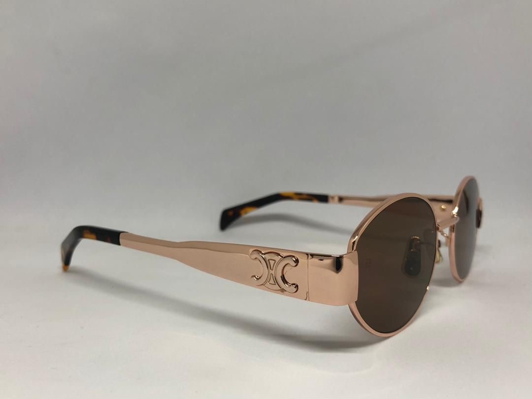 Celine Triomphe Metal Brown (Rose Gold Frame)