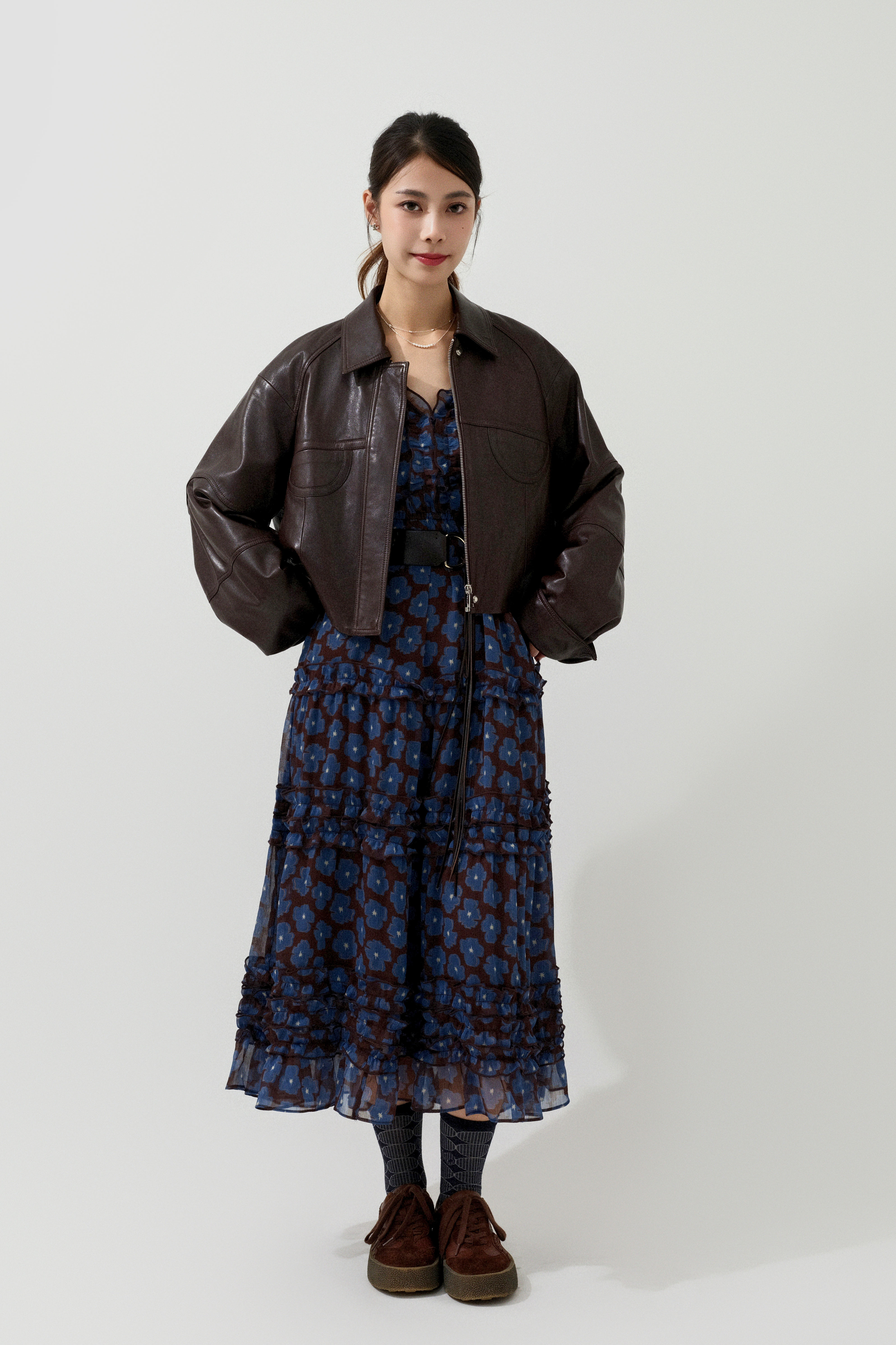 FW25_0059（真皮外套＋連身裙）