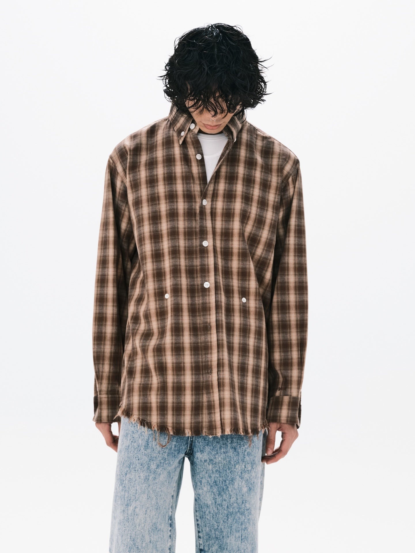 ANOWHEREMAN 3W CHECK SHIRT