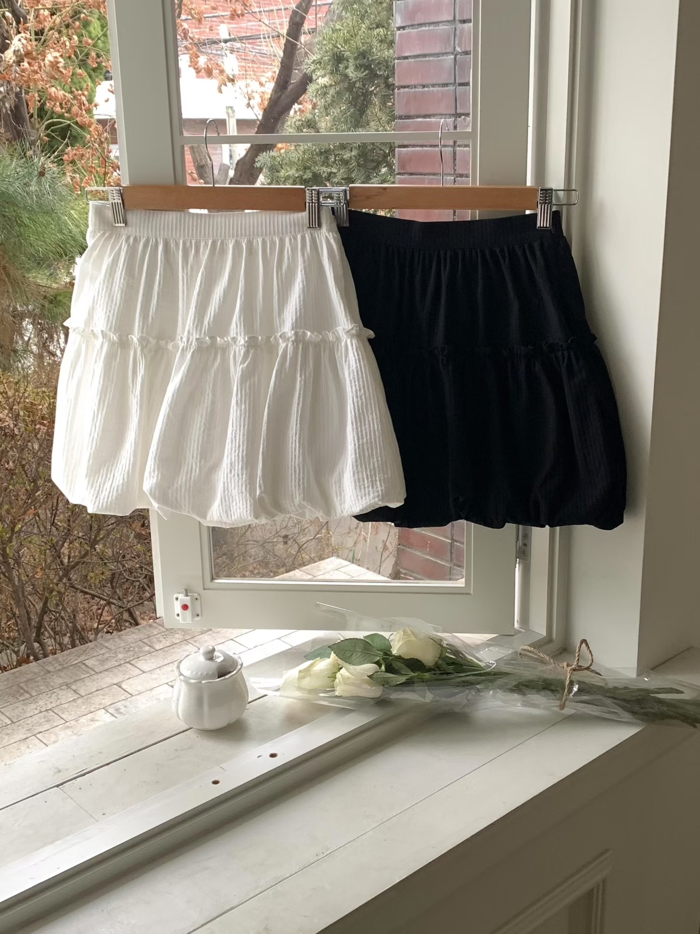 Puffy pumpkin mini skirt