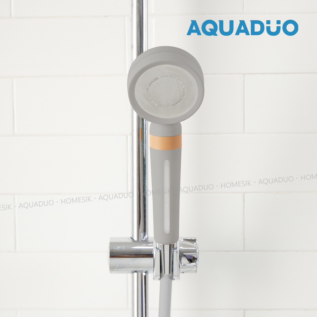 花系加寬版 灰色除氯沐浴過濾花灑頭 (連濾芯) SF-S580W-GY