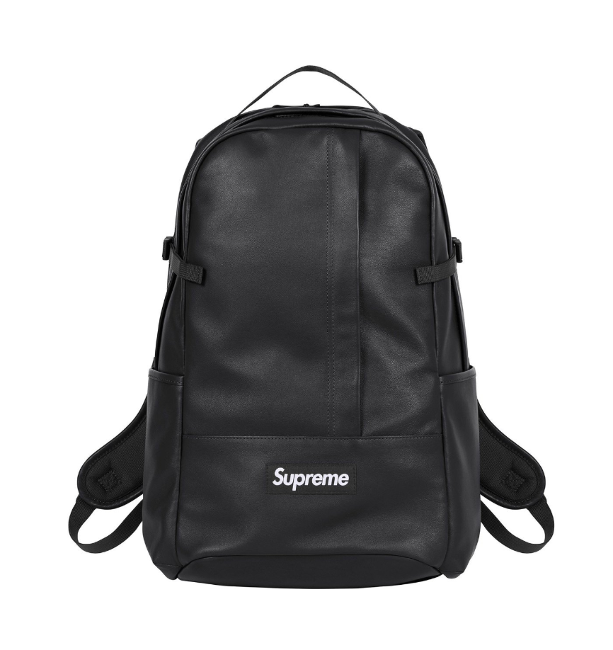 [Instock] Supreme FW24 Leather Backpack 22L | Black