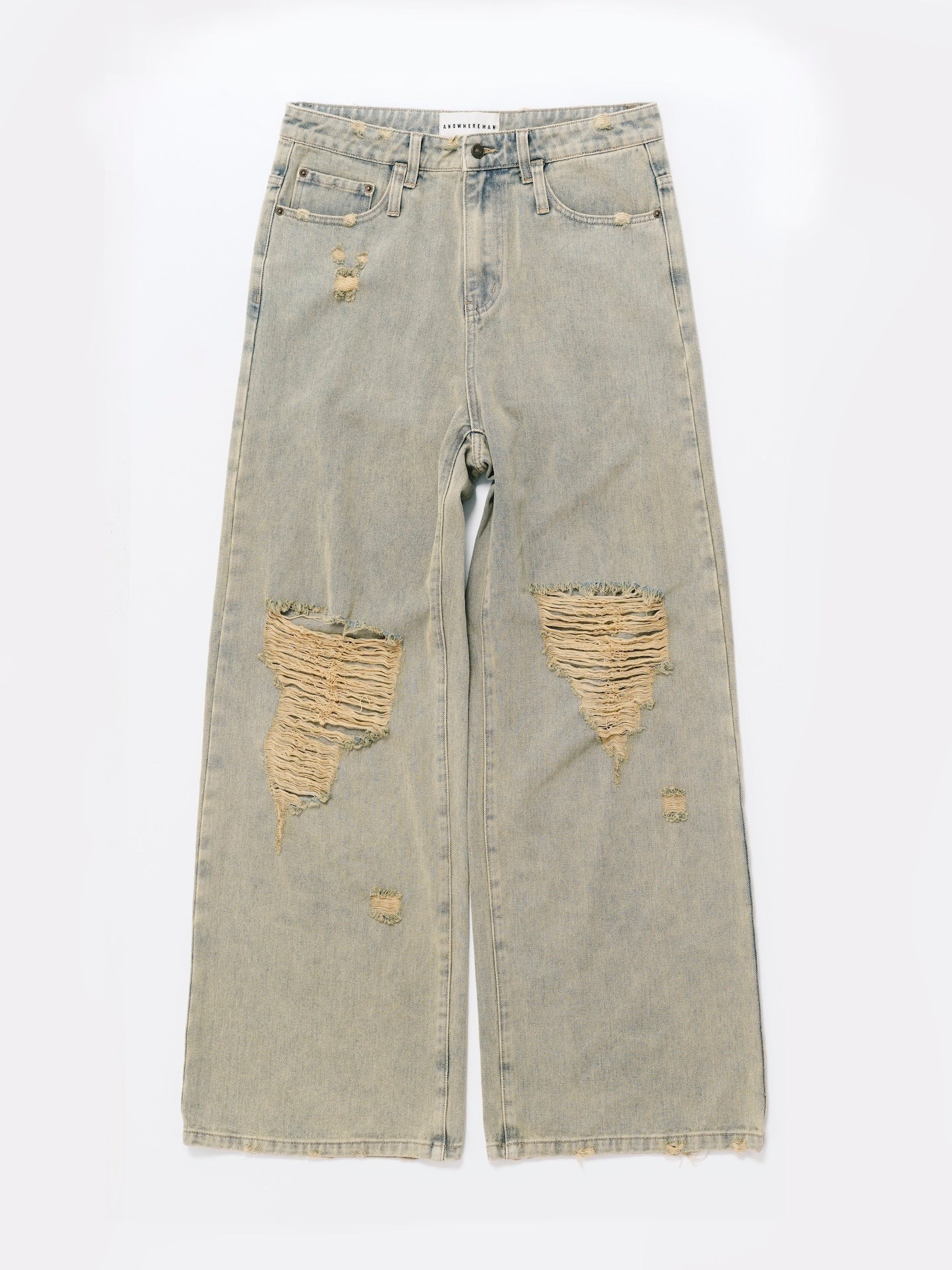 ANOWHEREMAN Baggy Destroy Denim Jeans