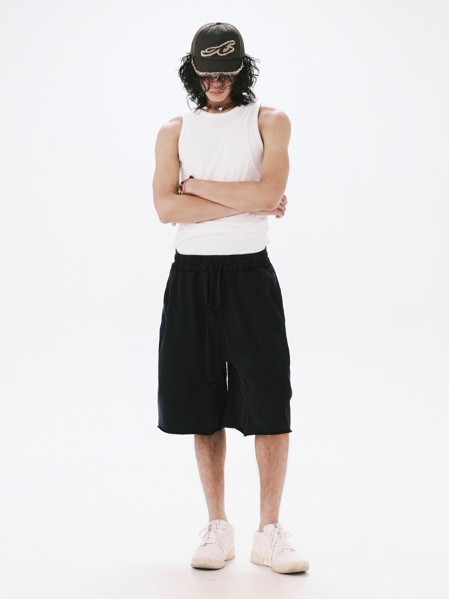 ANOWHEREMAN Washed Sweat Shorts