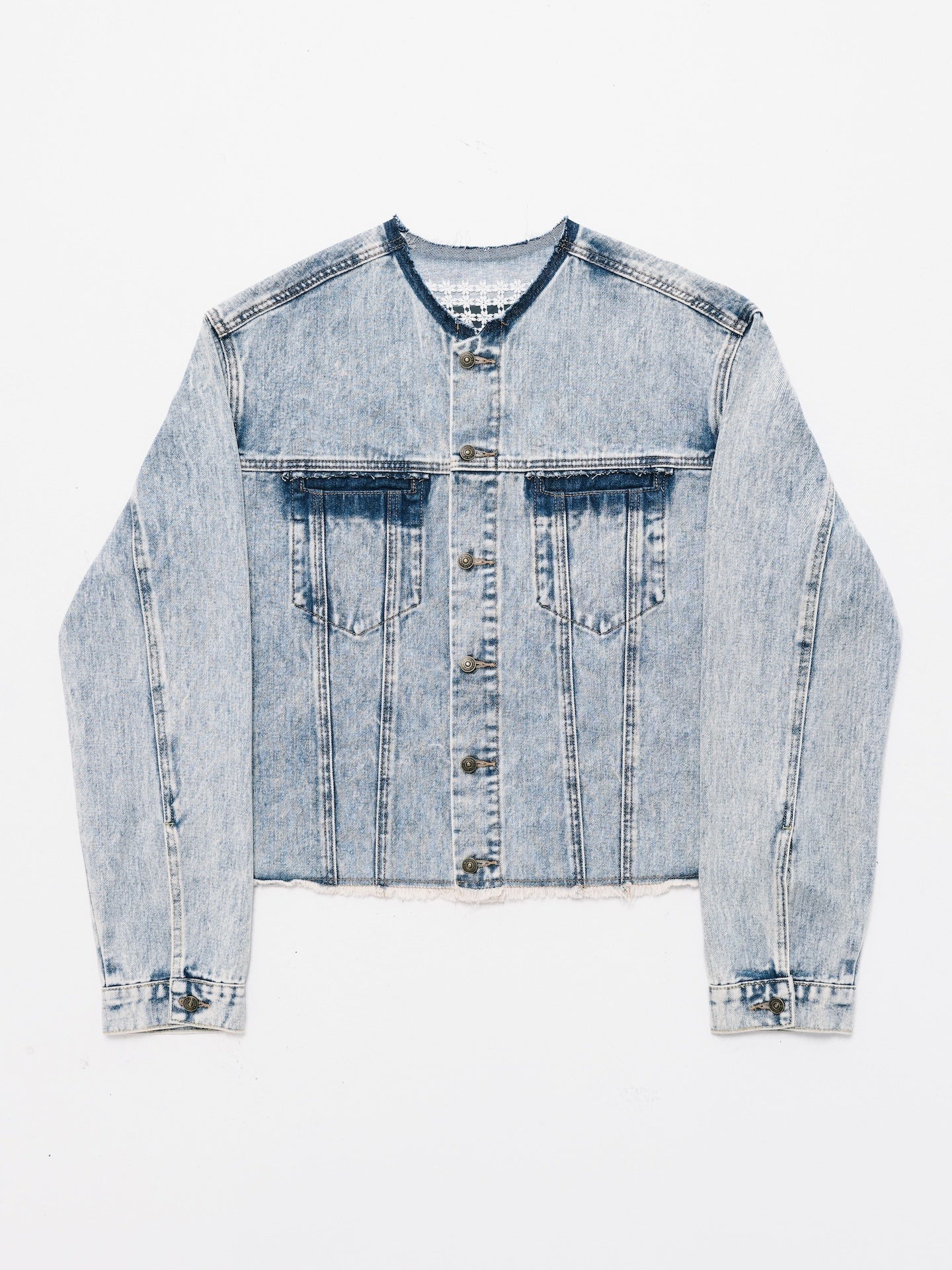 ANOWHEREMAN Washed Denim Jacket