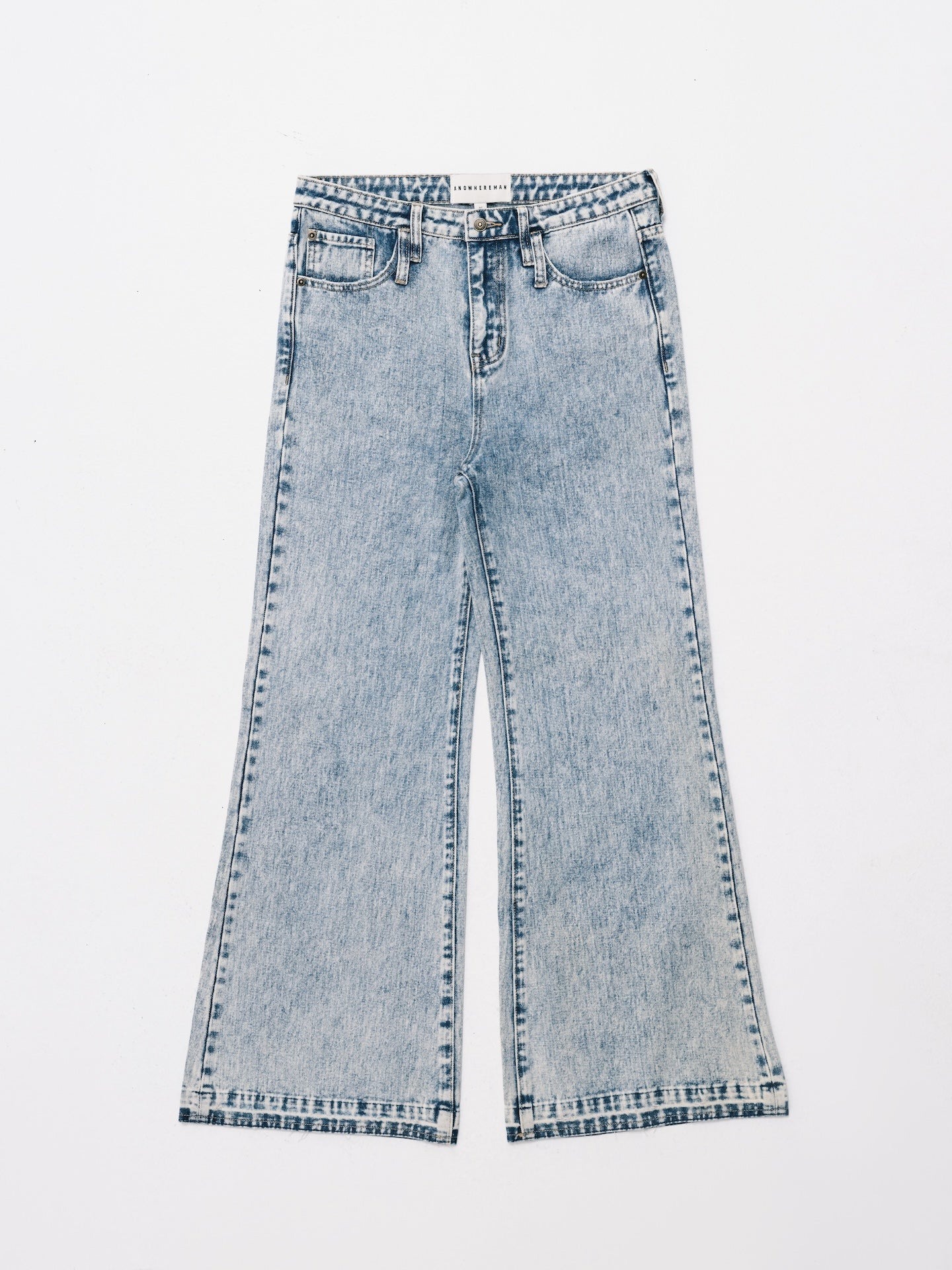 ANOWHEREMAN Washed Denim Jeans