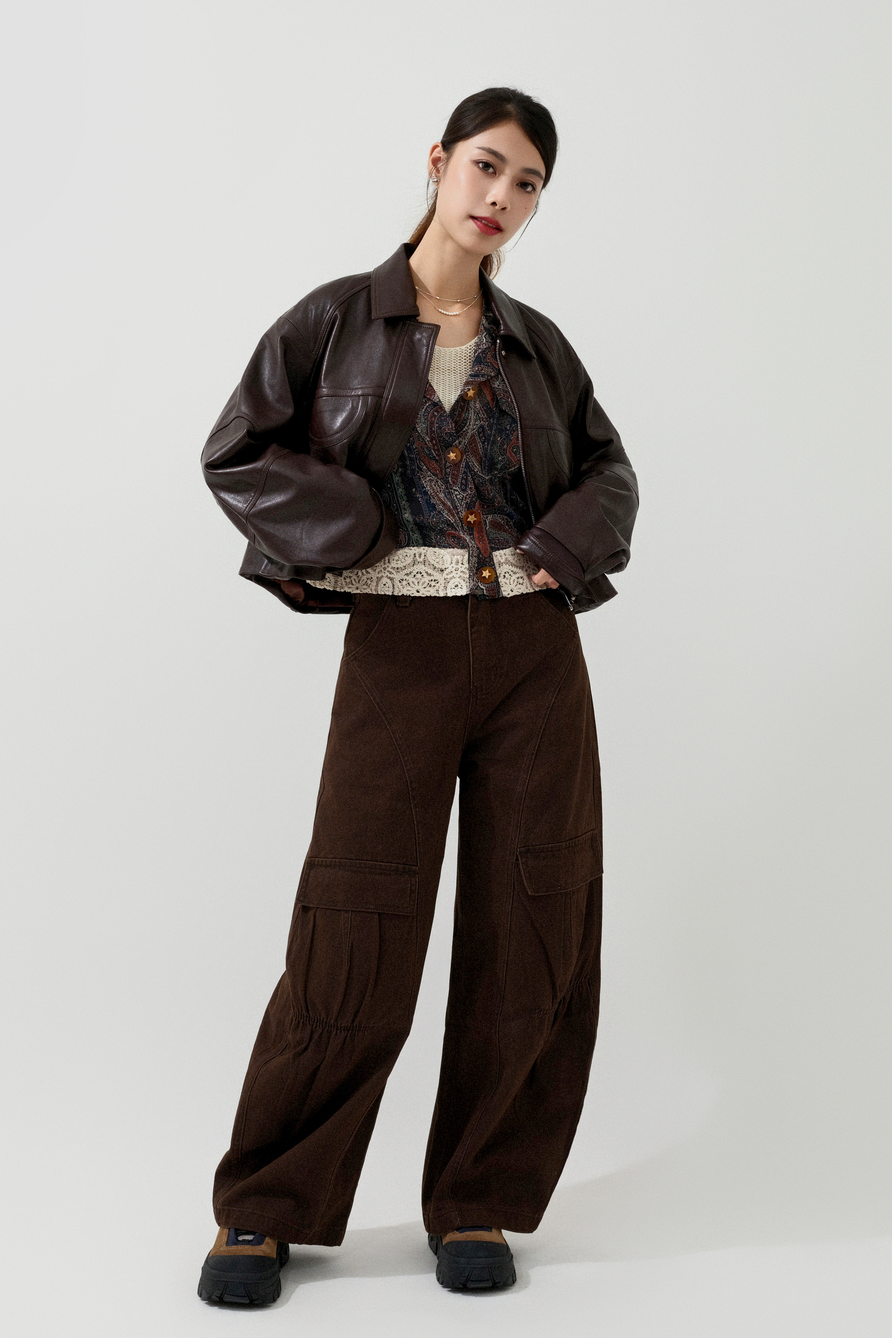 FW25_0061（真皮外套＋背心＋上衣＋長褲）