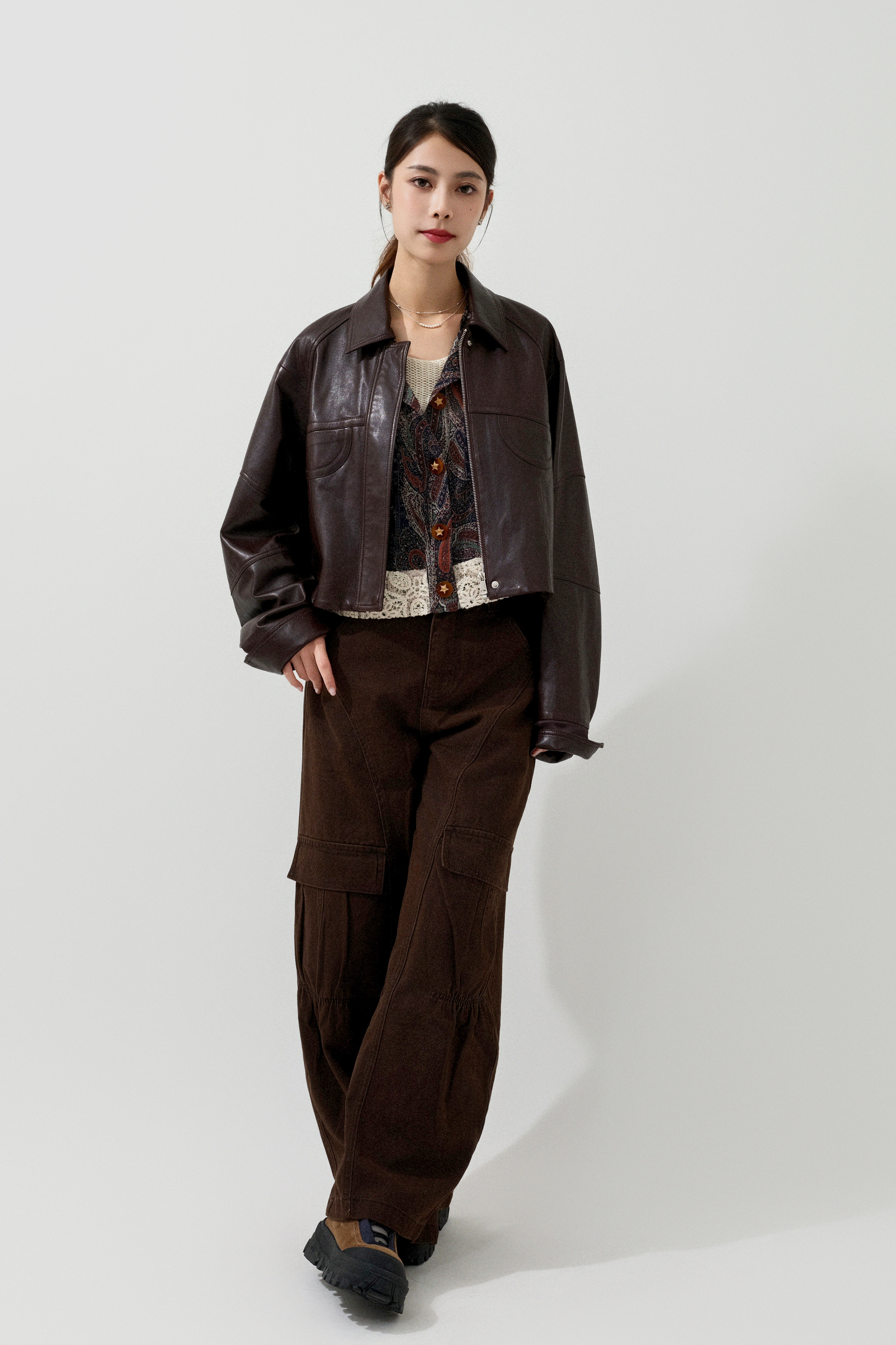 FW25_0061（真皮外套＋背心＋上衣＋長褲）