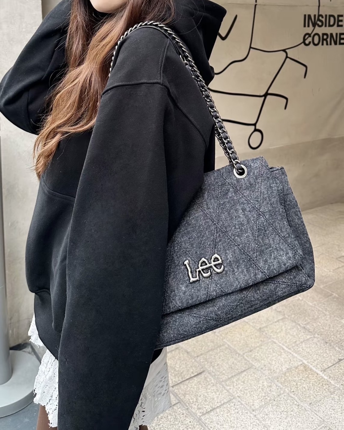 <新款加入!!>LEE Candy Bag 方糖包 小香風 絎縫菱格 翻蓋包 鏈條 腋下包 3色