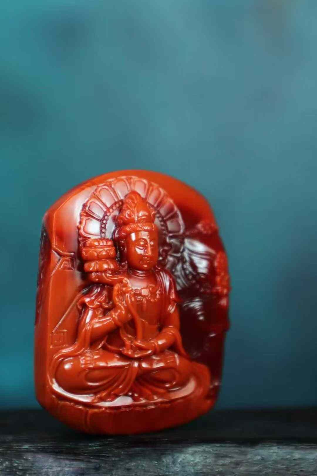 南紅普賢菩薩,天然南紅瑪瑙