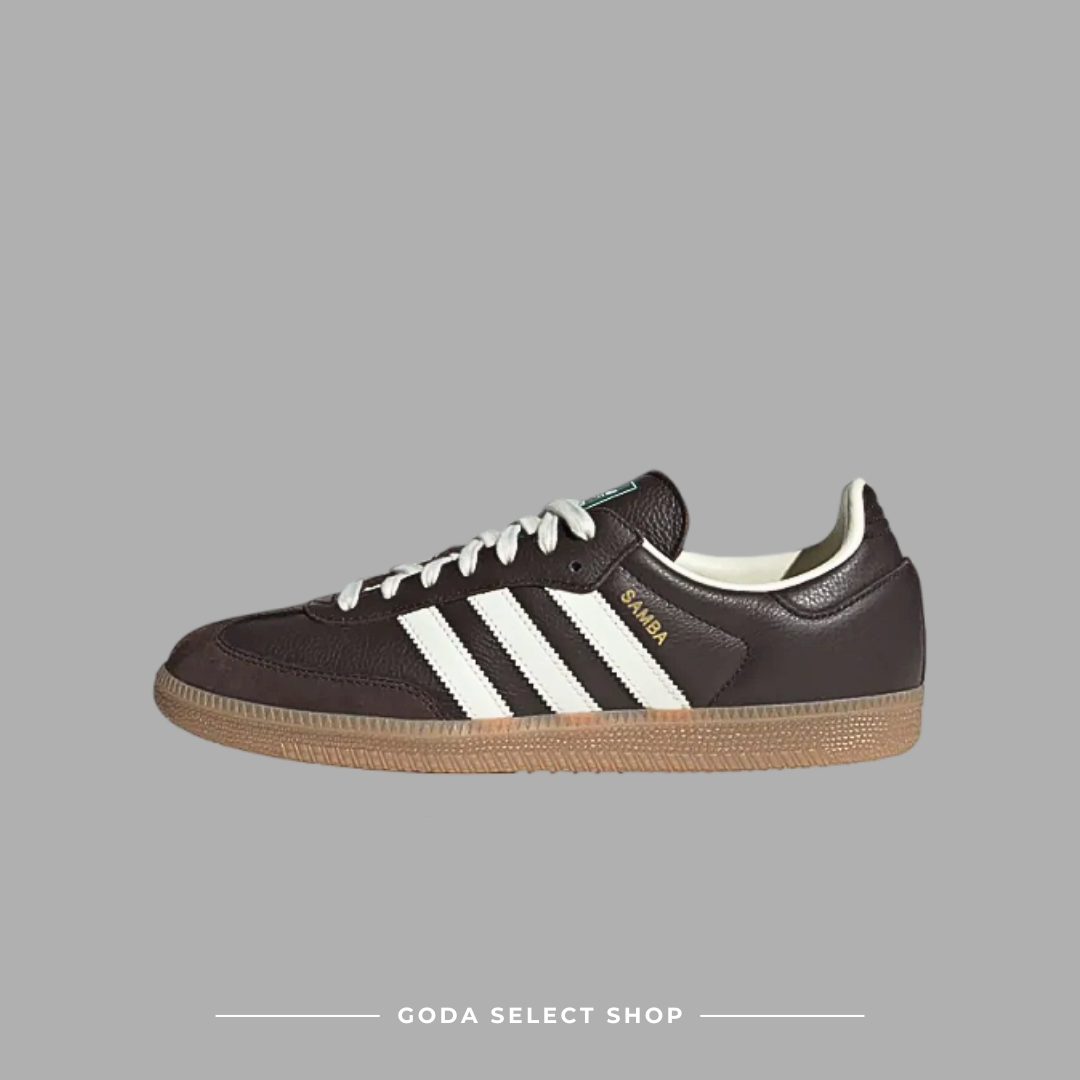 Adidas Originals SAMBA OG 黑可可 綠標 焦糖底 荔枝皮革 麂皮 JR0891
