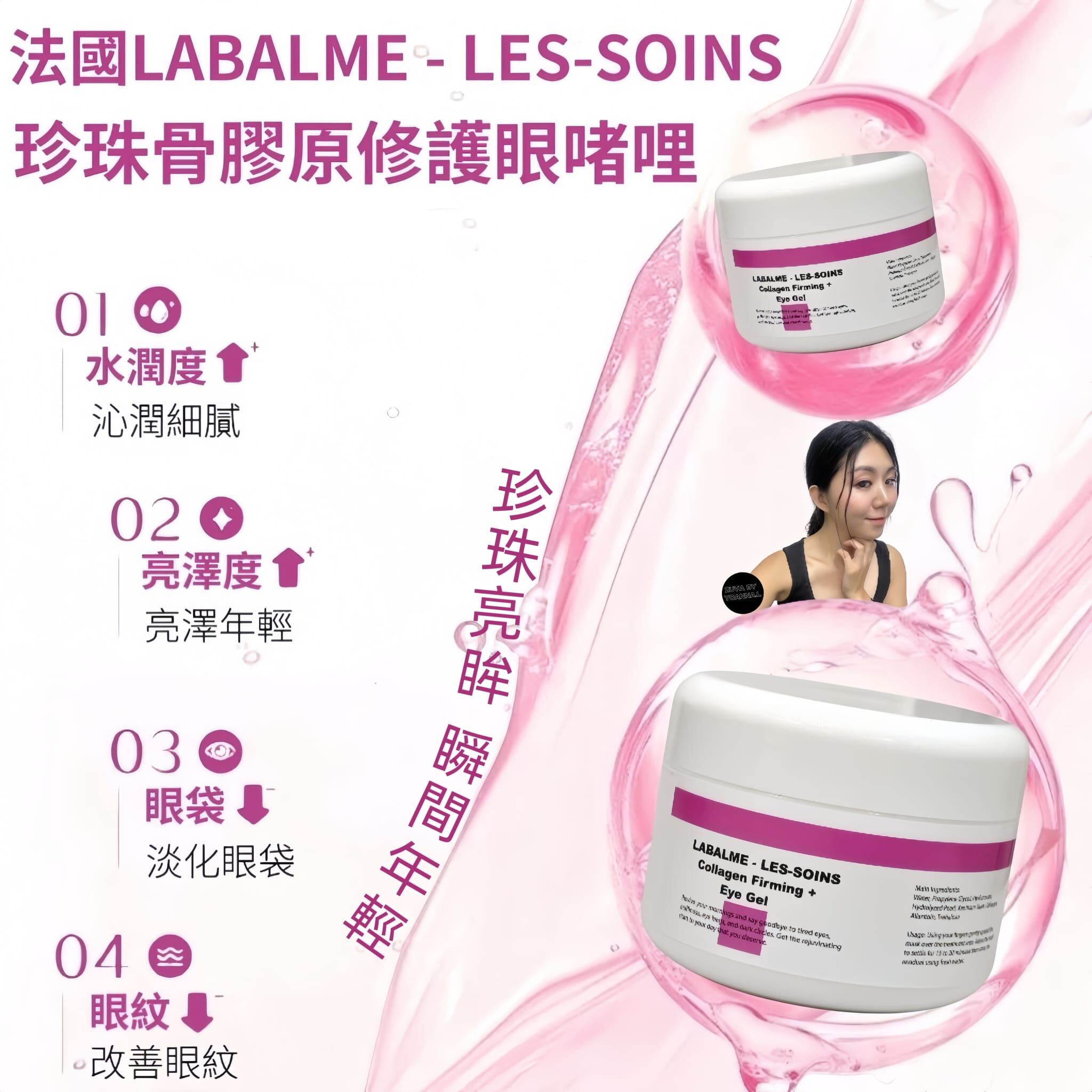 ( 骨膠原修護細胞 )LABALME - LES-SOINS美容院線系列 升級版珍珠骨膠原修護眼啫喱250ml Y582🌟買三送一🌟