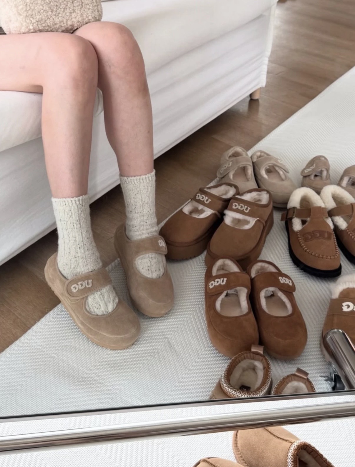 UGG Mary Jane平底2cm一腳蹬雪地靴 (Australian Sheppard)