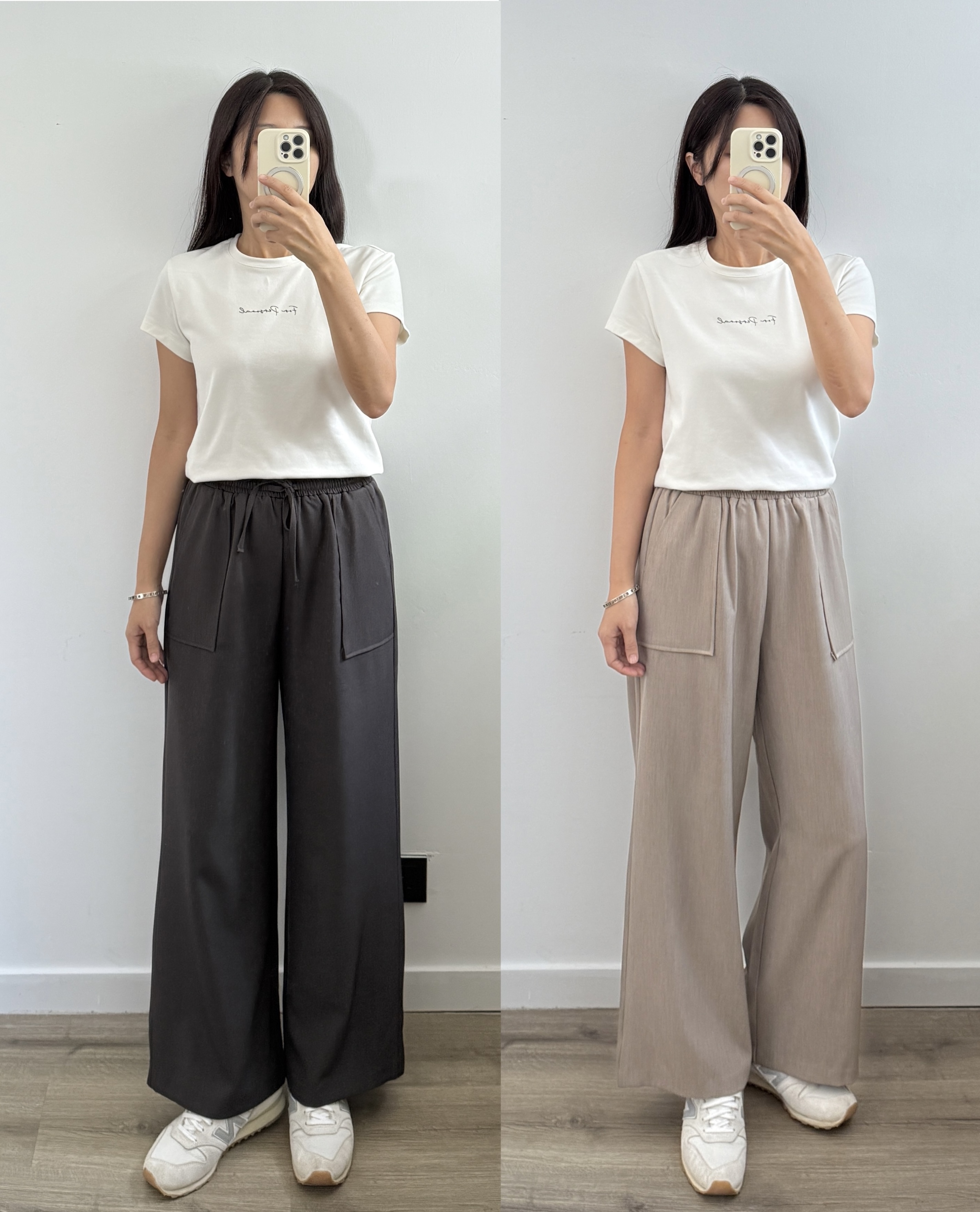 【現貨】方袋橡筋腰西褲