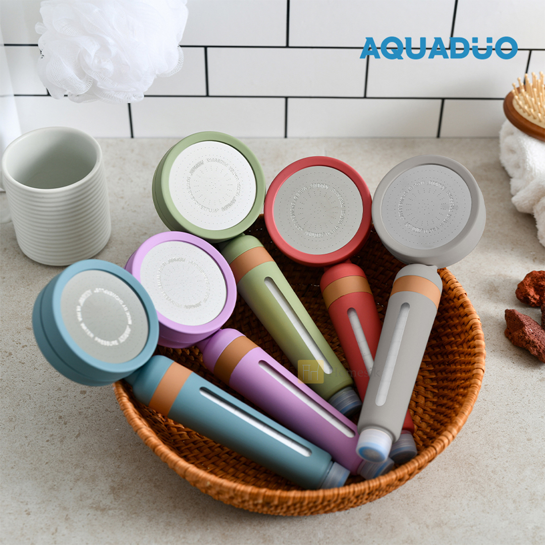 花系加寬版 灰色除氯沐浴過濾花灑頭 (連濾芯) SF-S580W-GY