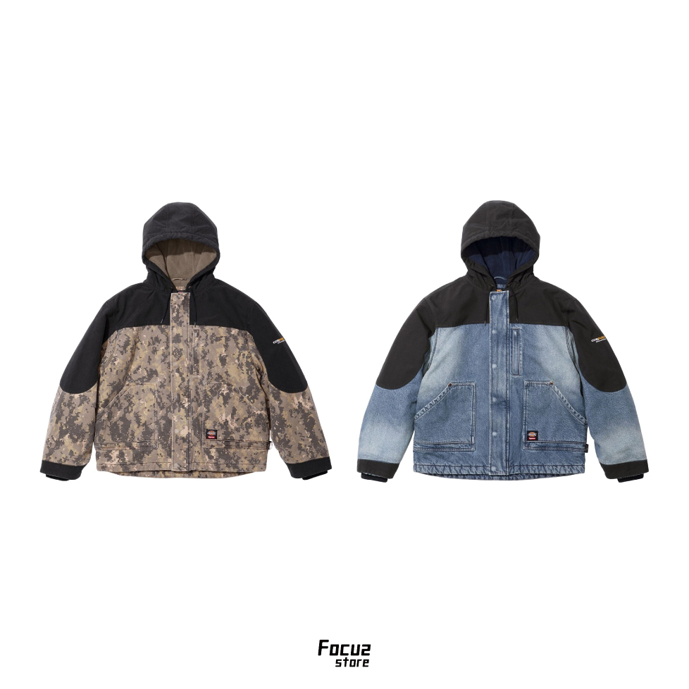 【Focus Store】現貨秒發 Supreme x Dickies FW25 Week4 Cordura Hooded Work Jacket 工裝外套 兩色