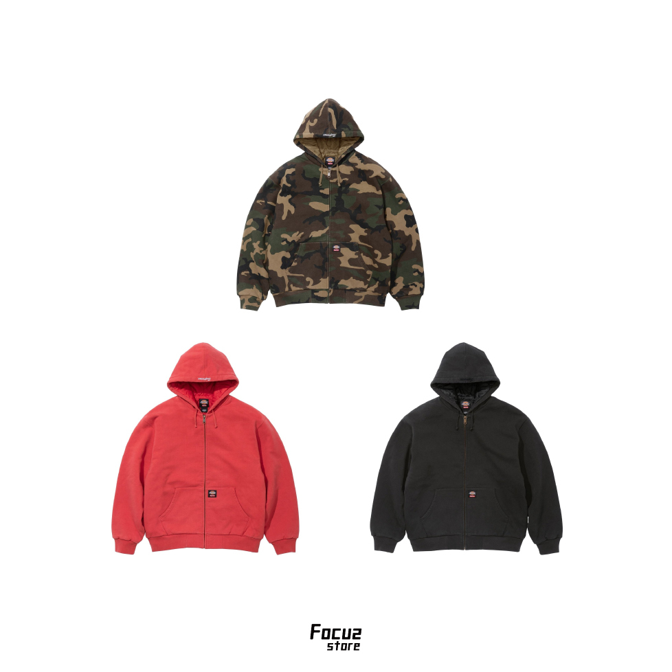 【Focus Store】現貨秒發 Supreme x Dickies FW25 Week 4 Quilted Lined Zip Up Hooded Sweatshirt 拉鍊連帽外套 三色