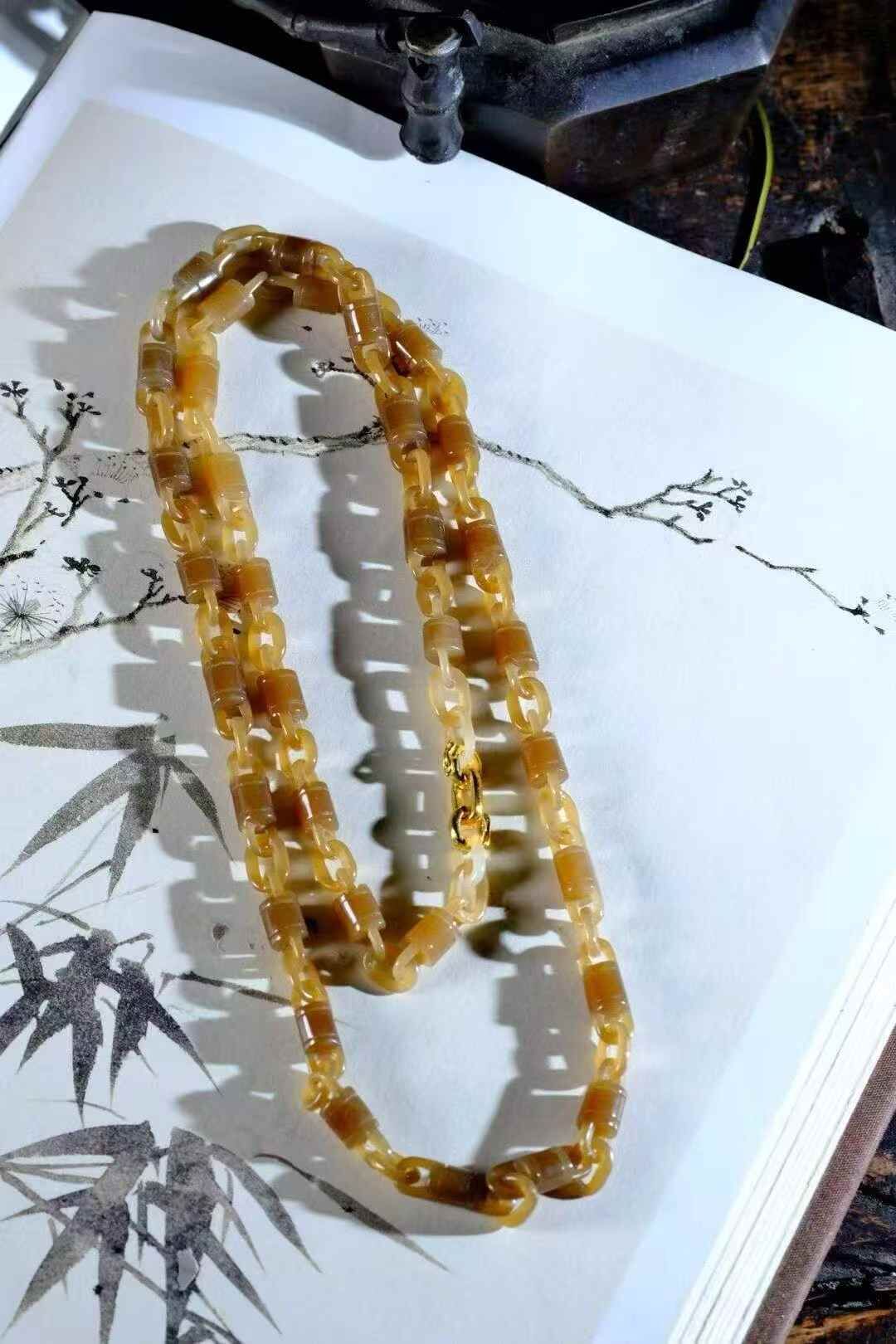 和田玉且末鏈子,天然和田玉軟玉