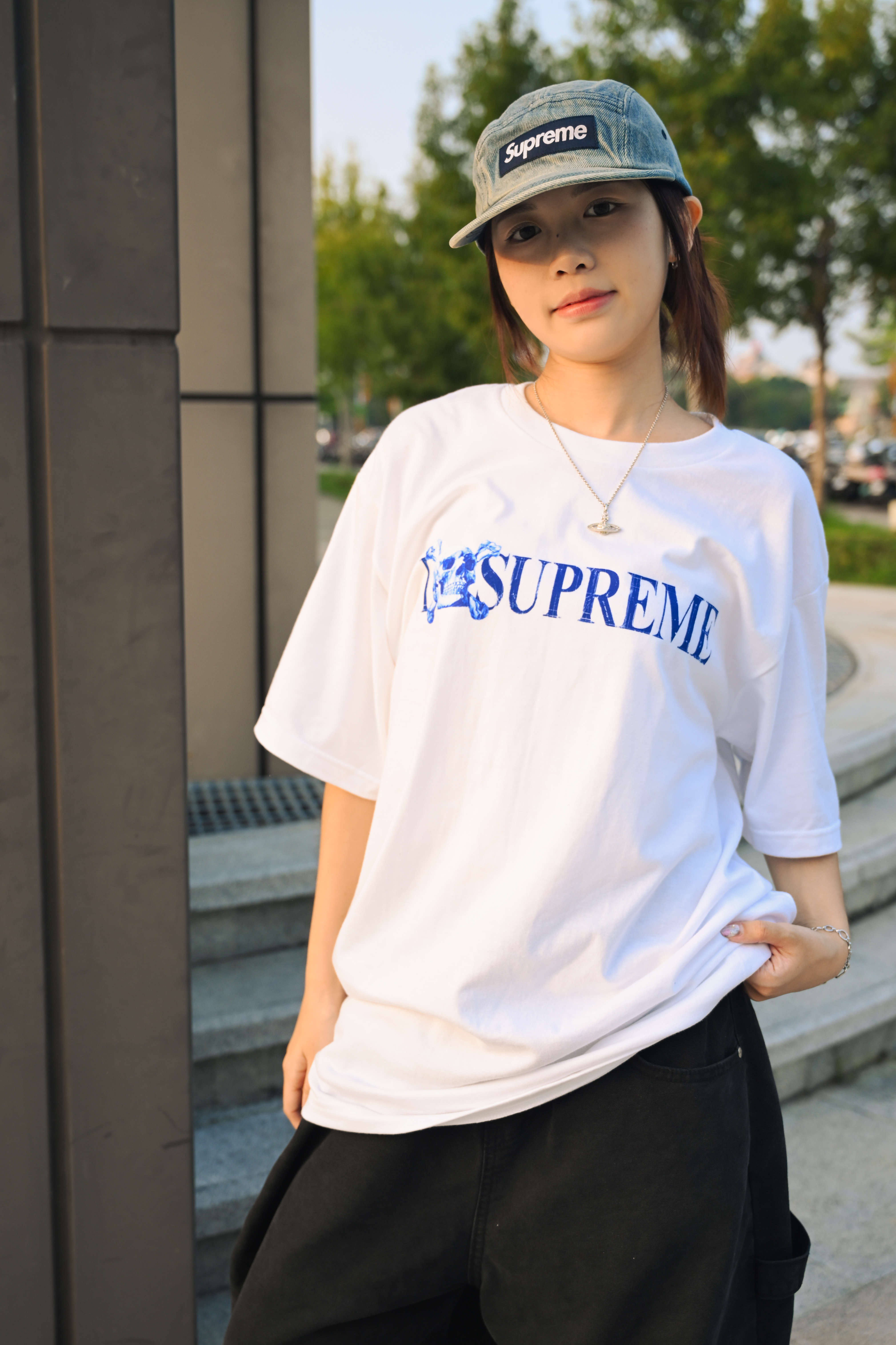 ☆ETW☆【EASY TO WEAR】Supreme 25FW skull Tee 骷顱 短t 春夏 標語