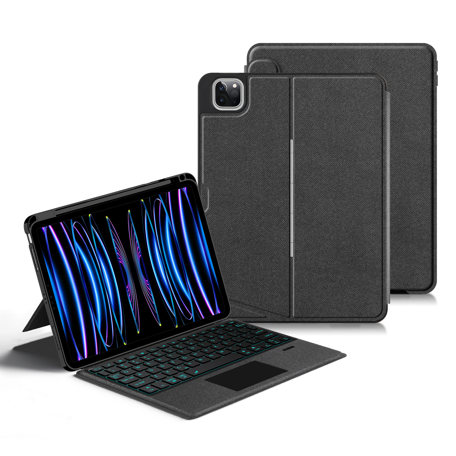 XPRO - Modern Keyboard - iPad Pro Keyboard Case 可分離式磁吸鍵盤皮革蓋面底殼高度防撞筆槽平板保護硬殼