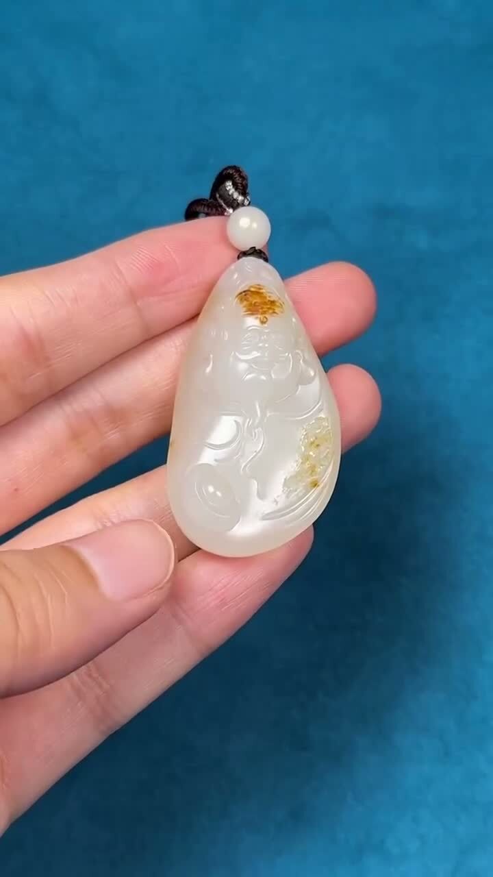 910226 和田玉紅皮獨籽財神