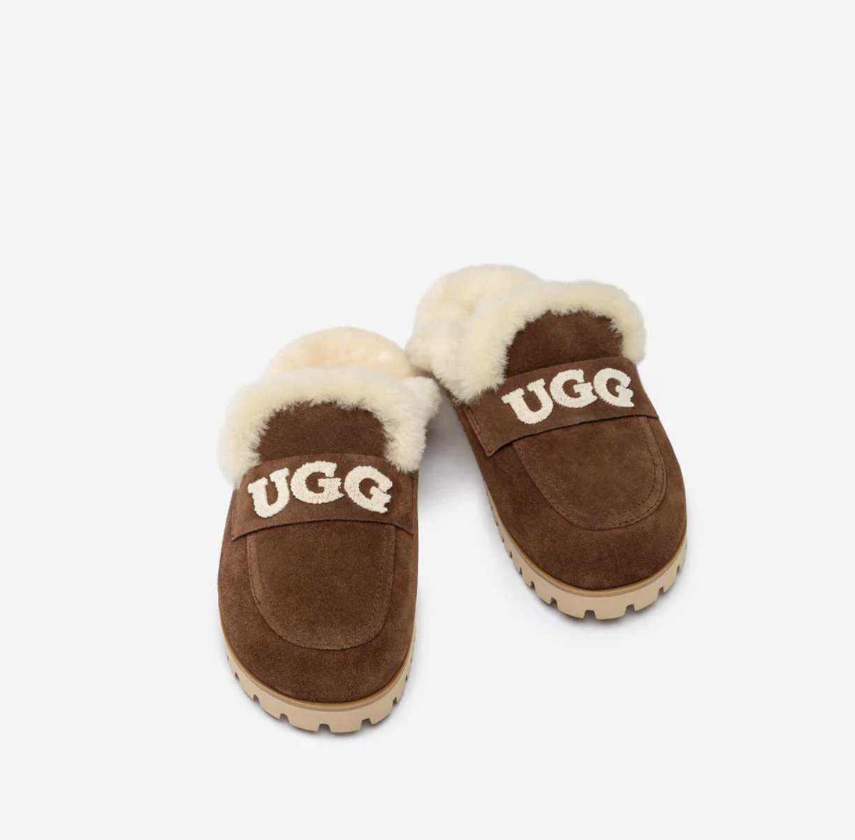 UGG 2025新款加絨包頭一腳蹬毛毛拖鞋