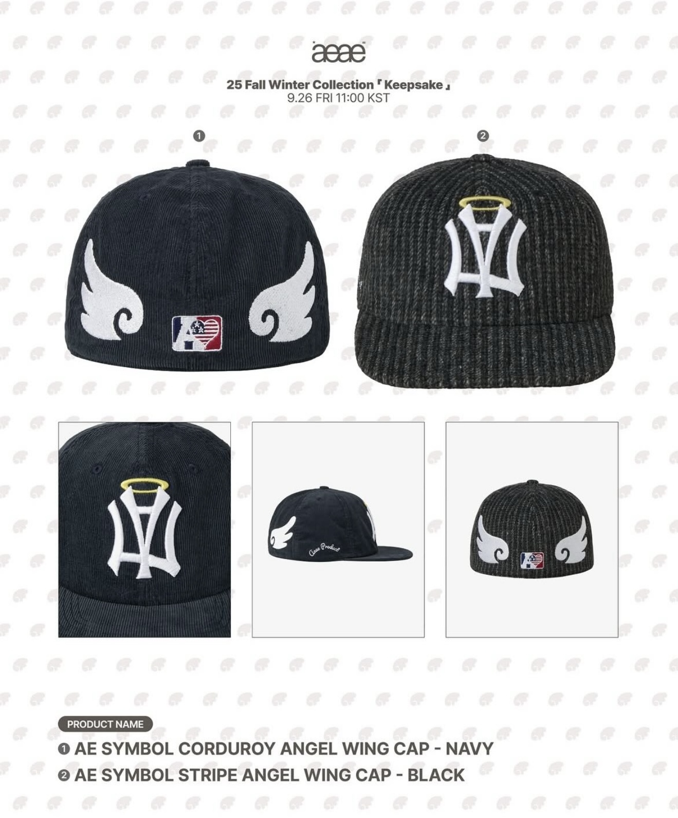 🇰🇷韓國 AEAE SYMBOL ANGEL WING CAP 天使翅膀棒球帽
