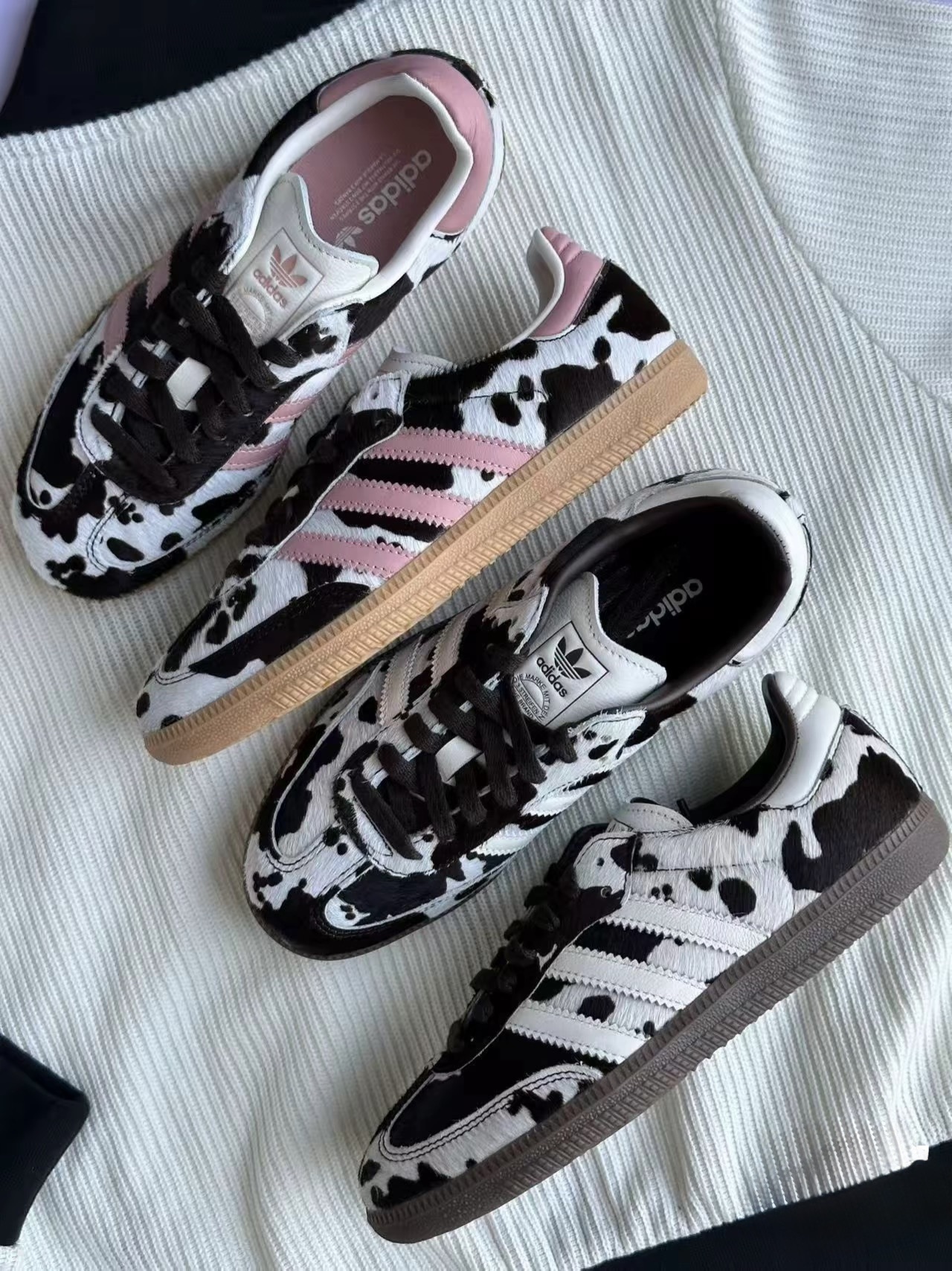 KTQ STORE ‧ Adidas Originals Samba OG "Cow Print"乳牛 白棕KK2238白粉KK2239