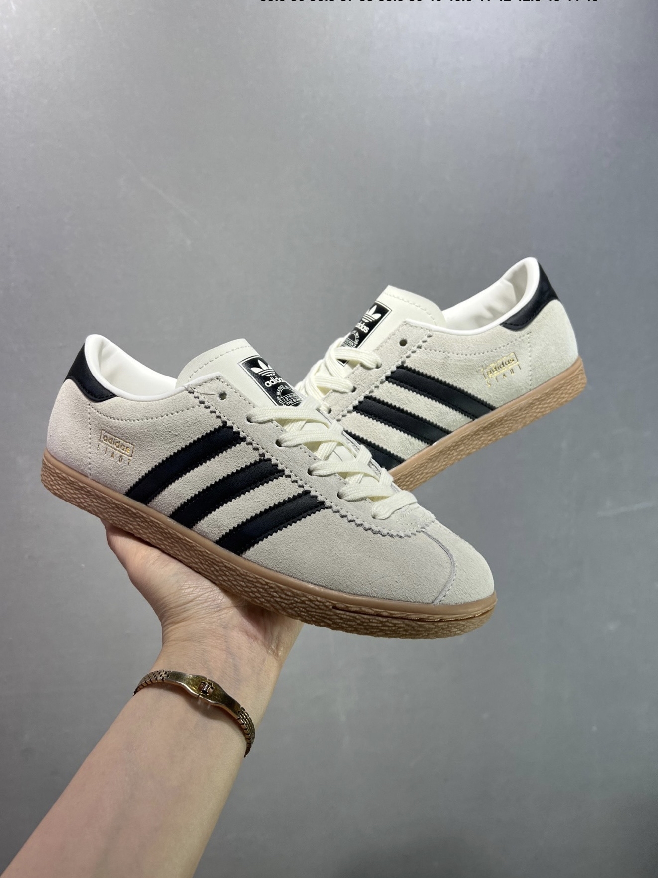 代購-adidas originals Stadt 男女同款 黑標灰色 JR6343