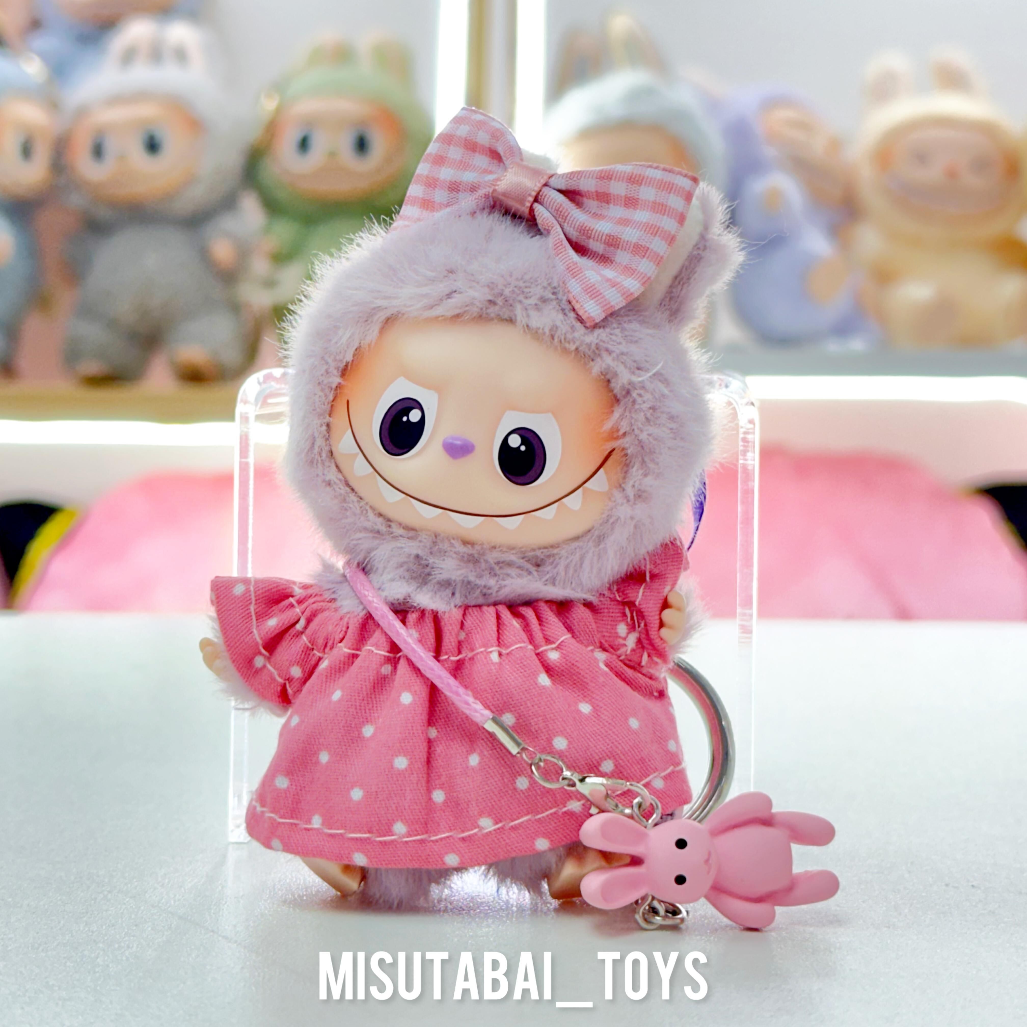 Mini Doll Outfit M4- Pink Dress with Polka dot