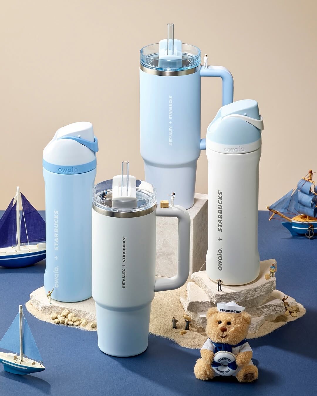 🇰🇷 STARBUCKS X STANLEY X OWALA 聯名 藍色海洋系列 水壺 不鏽鋼保溫杯 手拿杯 巨無霸杯 吸管杯 / 預購