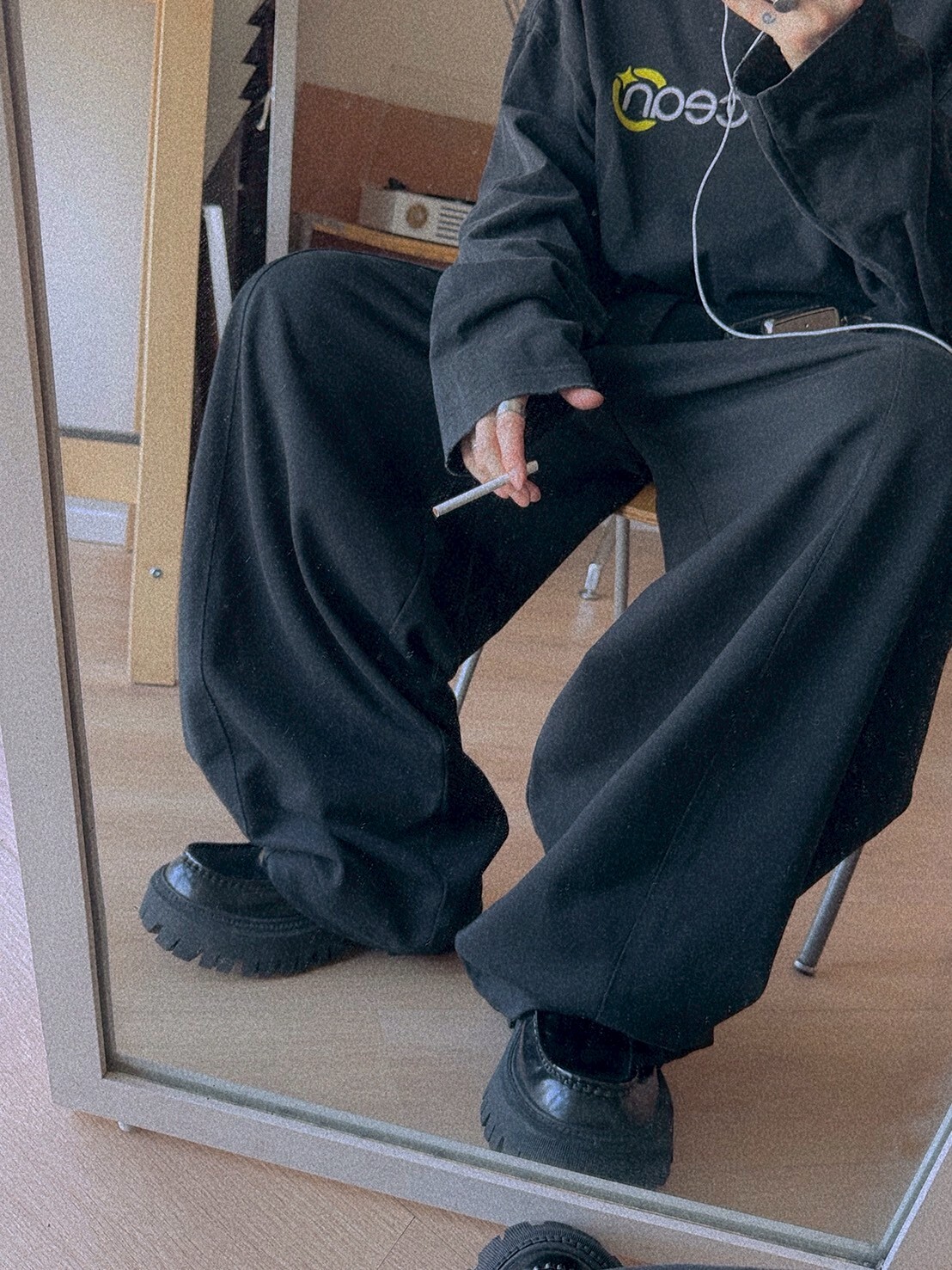 Aurocean 立體剪裁 彎刀棉褲