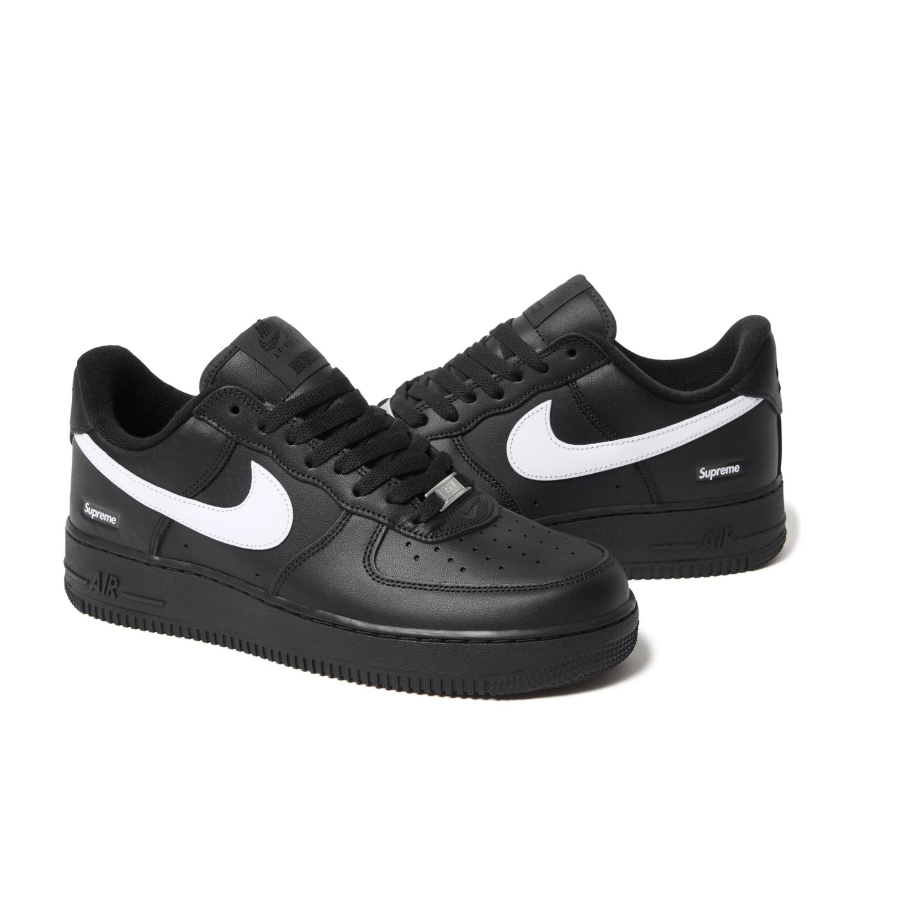 -(A5d)-SUPREME NIKE AIR FORCE 1 LOW 聯名 男鞋 黑色-CU9225 002