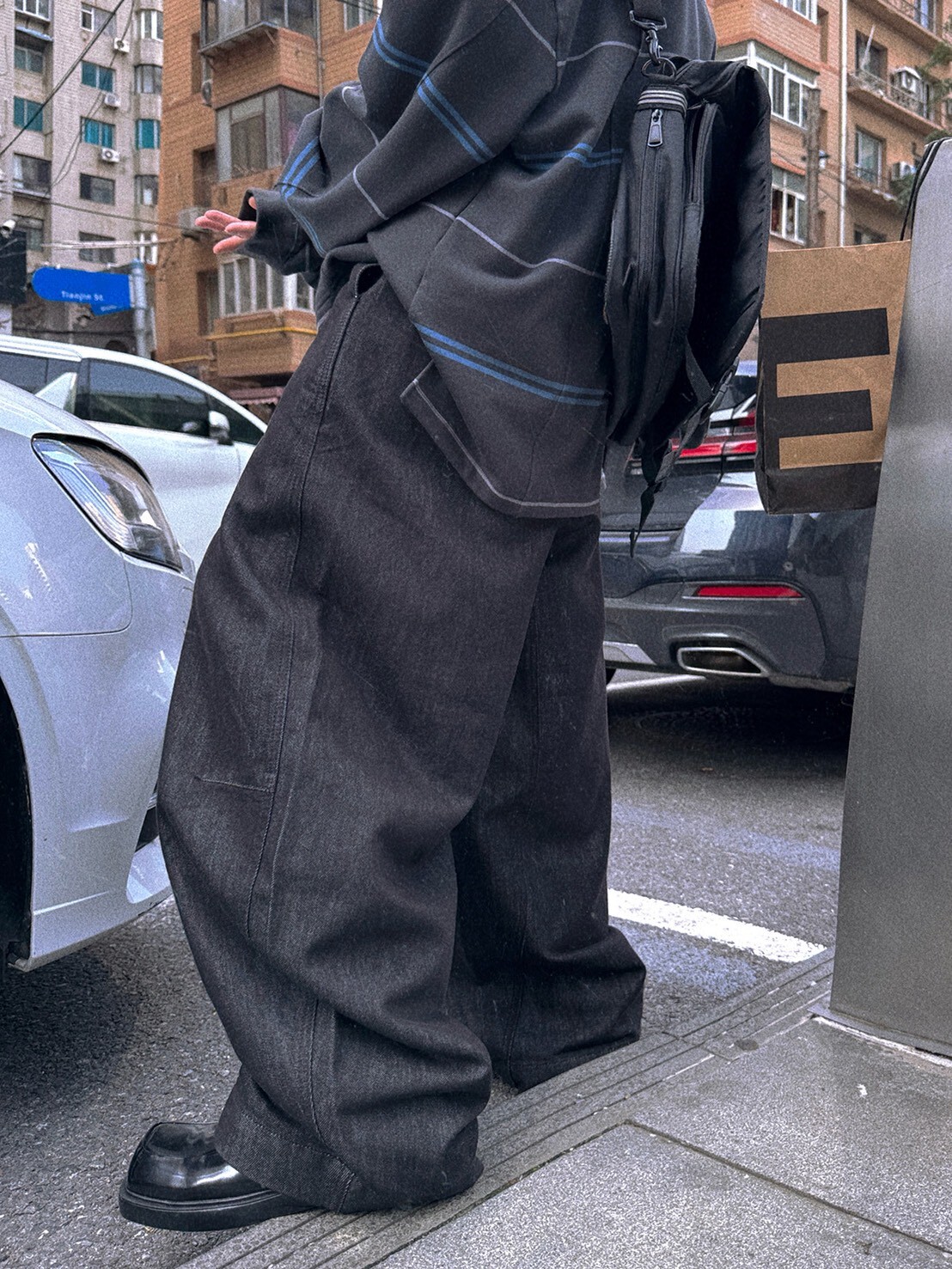 Aurocean 水洗黑丹寧牛仔褲