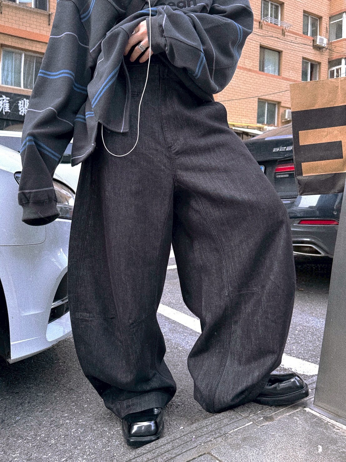 Aurocean 水洗黑丹寧牛仔褲